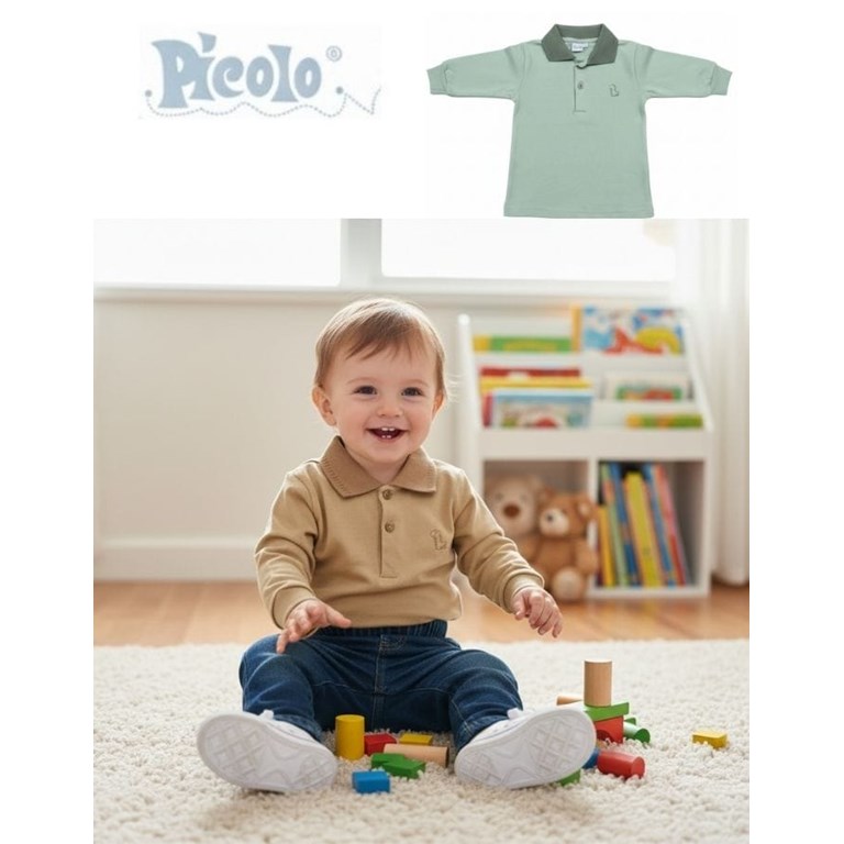 Chomba manga larga de interlock para bebe.Piccolo