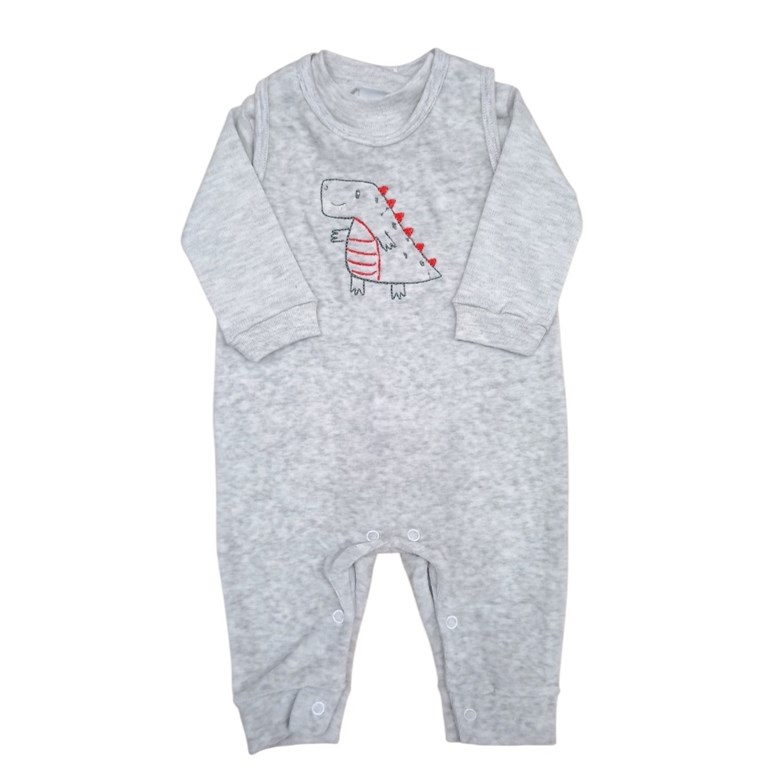 CONJUNTO JARDINERO Y BODY DE PLUSH PARA BEBE. PICOLO