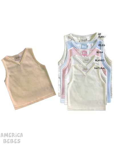 CHALECO PARA BEBE VARON ESCOTE EN V PLUSH PICOLO