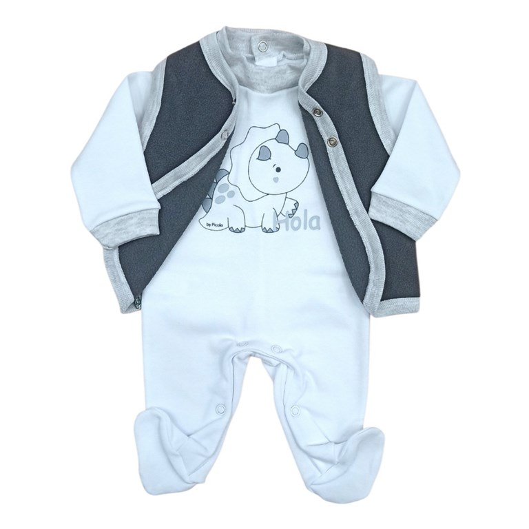 ENTERITO CON CHALECO PARA BEBE DE MICROPOLAR. PICOLO