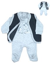 ENTERITO CON CHALECO PARA BEBE DE MICROPOLAR. PICOLO