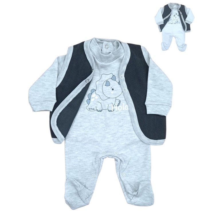 ENTERITO CON CHALECO PARA BEBE DE MICROPOLAR. PICOLO