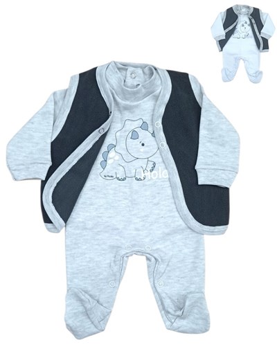 ENTERITO CON CHALECO PARA BEBE DE MICROPOLAR. PICOLO