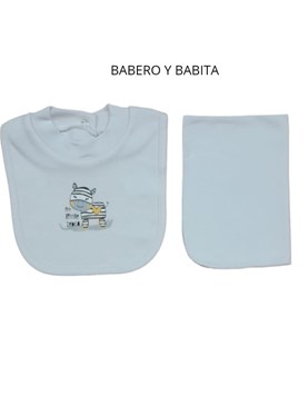 AJUAR 2 PIEZAS INTERLOCK: BABERO / BABITA - PICOLO