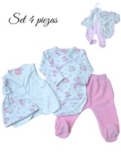 Set 4u body abto, gorrito, pant con pie, chaleco. Picolo