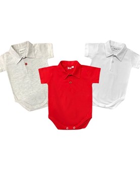 BODY CHOMBA MANGA CORTA LISO PARA BEBE VARON PICCOLO