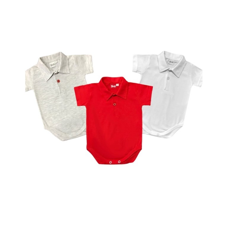 BODY CHOMBA MANGA CORTA LISO PARA BEBE VARON PICCOLO