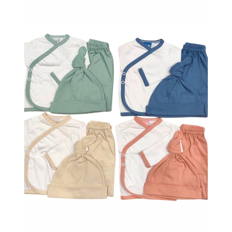 Set de 3 piezas conjunro batita y pantalon con guante y gorro piccolo