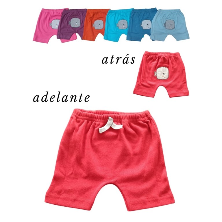 short de jersey bordado ballena