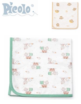 MANTILLA DOBLE UNISEX INTERLOCK ESTAMPADO. PICOLO