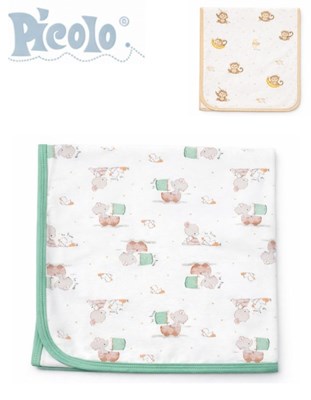 MANTILLA DOBLE UNISEX  INTERLOCK ESTAMPADO. PICOLO