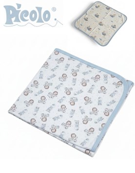 MANTILLA DOBLE BEBE INTERLOCK ESTAMPADO. PICOLO