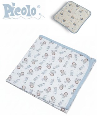 MANTILLA DOBLE BEBE INTERLOCK ESTAMPADO. PICOLO