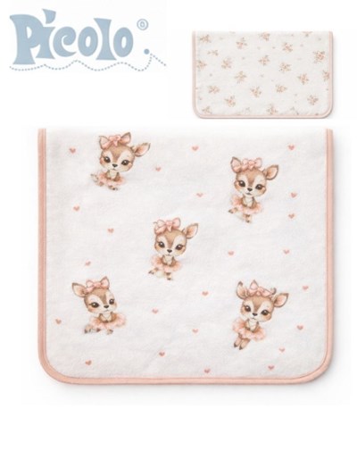 MANTILLA DOBLE PARA BEBA INTERLOCK ESTAMPADO. PICOLO