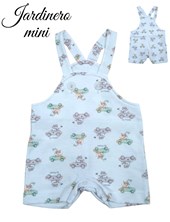 Jardinero pañalero de bebe estampado autitos.Piccolo