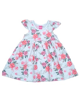 Vestido con mangas flores grandes.Piccolo