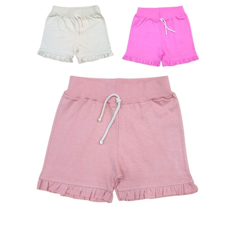 Short de beba con voladitos liso.Piccolo