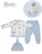 Conjunto  3u Batita y pantalon c/ guante gorro. Picolo