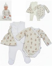 Set 4u chaleco pantalon body abto y gorro. Picolo