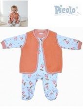 Enterito con chaleco. interlock y plush. Picolo