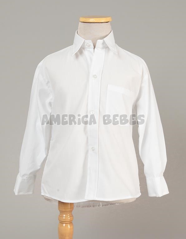 Camisa M/L blanca colegial