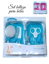 SET CUIDADOS BEBÉ CON ESTUCHE. LIMA, TIJERA,  CEPILLO, PEINE Y ALICATE COLORES SURTIDOS. PRIORI.