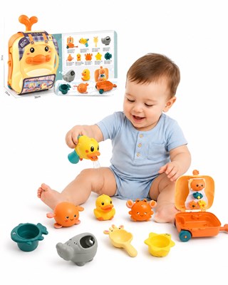 BT1195580 JUGUETES DE BAÑO PARA BEBÉ 9 PIEZAS. PRIORI