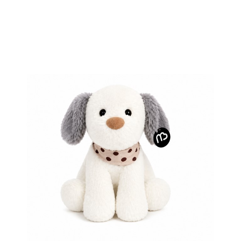 PELUCHE 28CM PERRO OREJA GRIS C/BANDANA. PRIORI