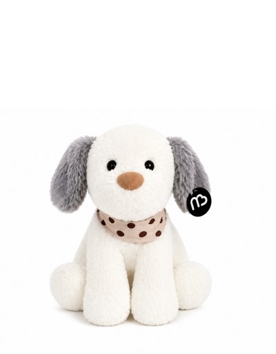 PELUCHE 28CM PERRO OREJA GRIS C/BANDANA. PRIORI