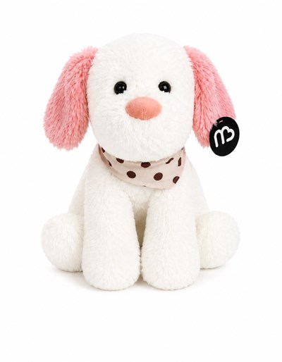 PELUCHE 28CM PERRO OREJA MARRON C/BANDANA. PRIORI