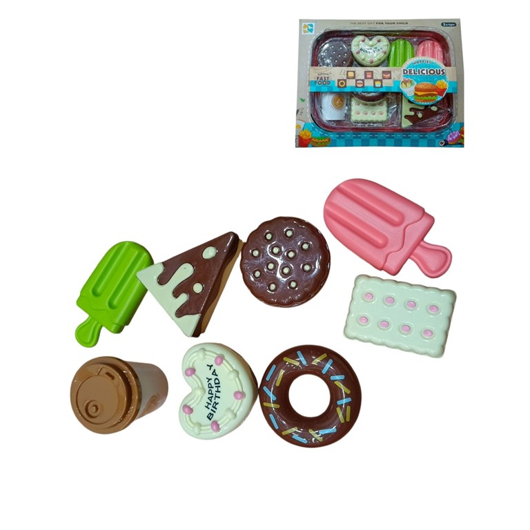 Set de fast food en caja.Priori