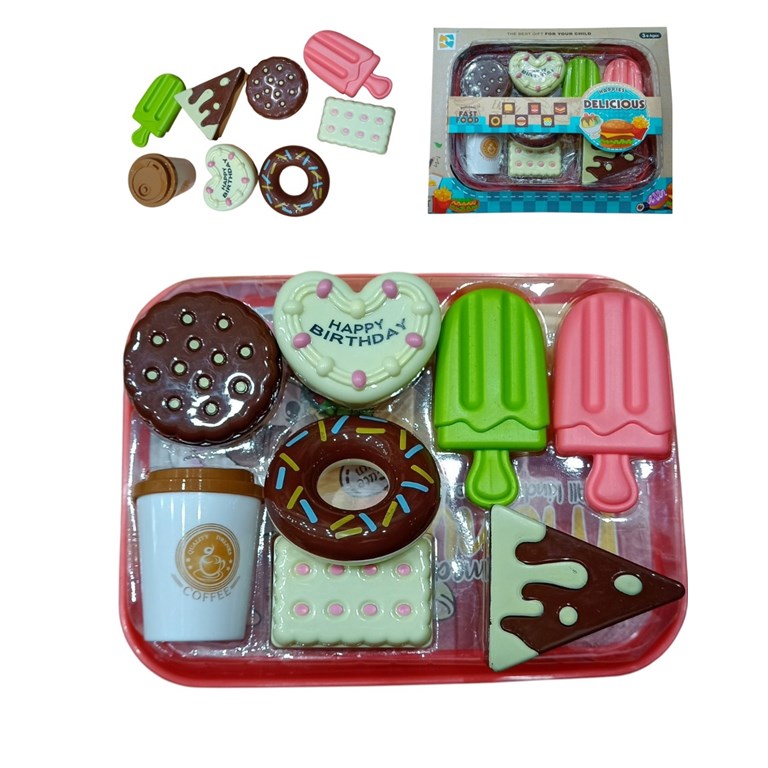 Set de fast food en caja.Priori