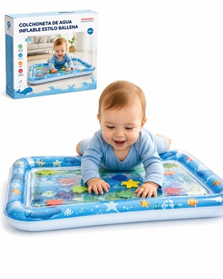 CR402407 COLCHONETA DE AGUA INFLABLE ESTILO BALLENA. PRIORI