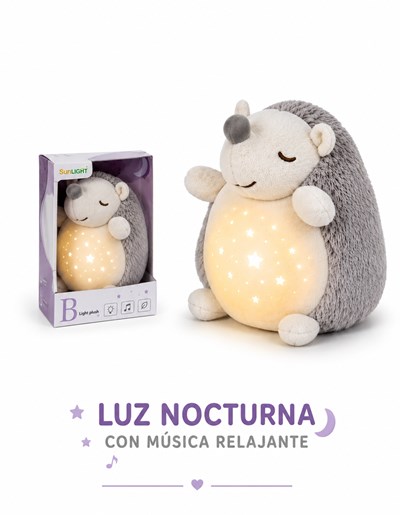 CR403565 LUZ NOCTURNA CON MÚSICA RELAJANTE (ERIZO). PRIORI