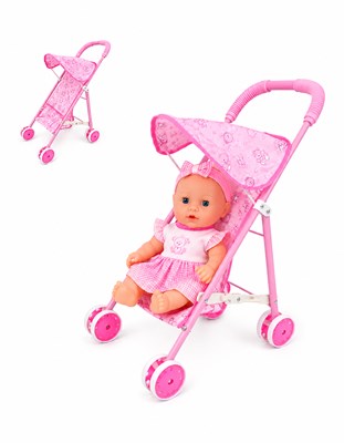 CR403619 CARRITO DE HIERRO, ROSA, MORADO CLARO (GCC) 25X30X46 CM. PRIORI