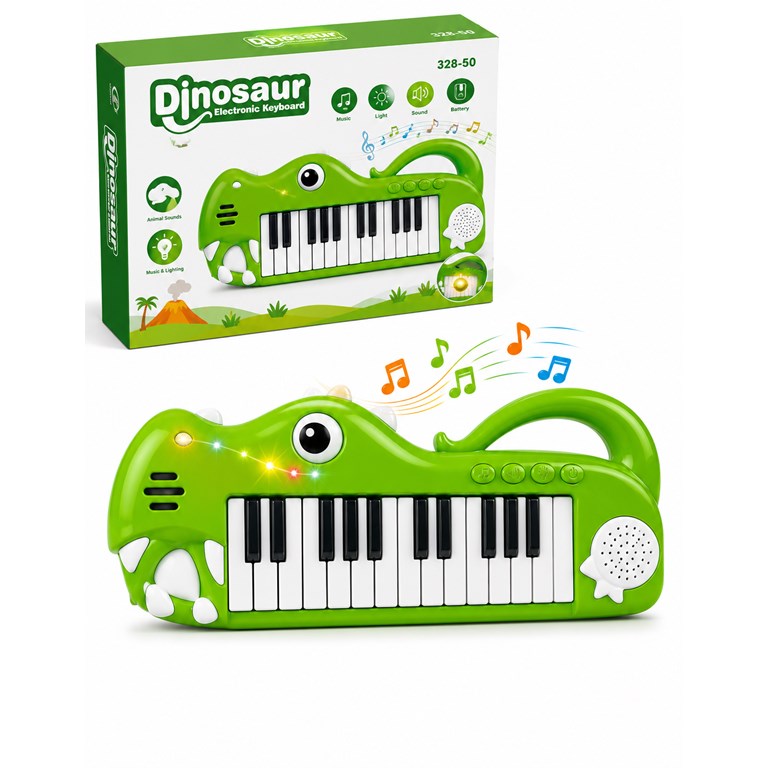 CR403954 GCC PIANO ELECTRÓNICO INFANTIL DINOSAURIO VERDE. PRIORI