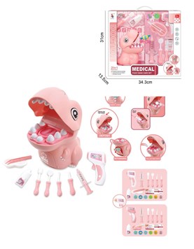 1413072 SET DOCTOR DENTISTA DINOSAURIO ROSA. JUEGO DE SIMULACION EDUCATIVA INICIAL. PRIORI