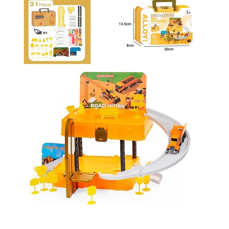 Valija de zona de construccion para niños.Priori