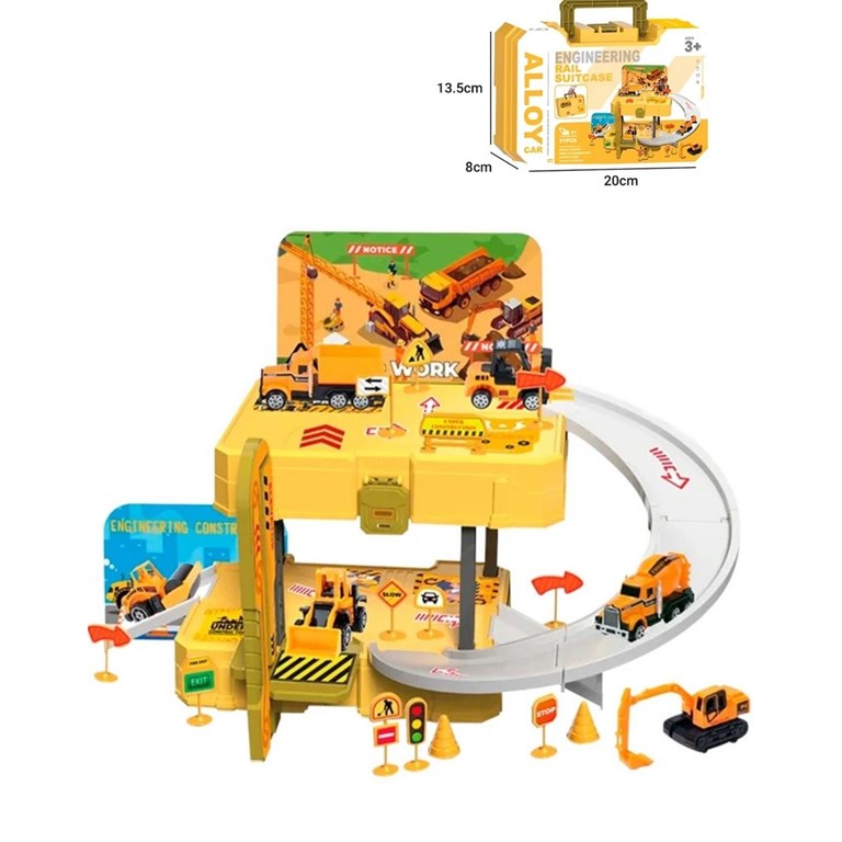 Valija de zona de construccion para niños.Priori