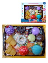 Set de te con vasitos y postre.Priori