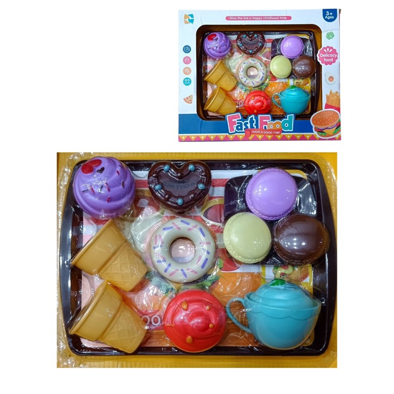 Set de te con vasitos y postre.Priori