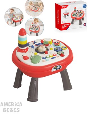 HE0509 MESA DIDACTICA PARA BEBES CON BLOQUES Y SONIDOS HUANGER