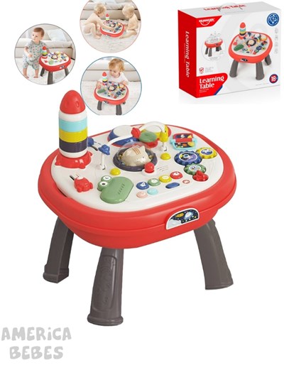 HE0509 MESA DIDACTICA PARA BEBES CON BLOQUES Y SONIDOS HUANGER