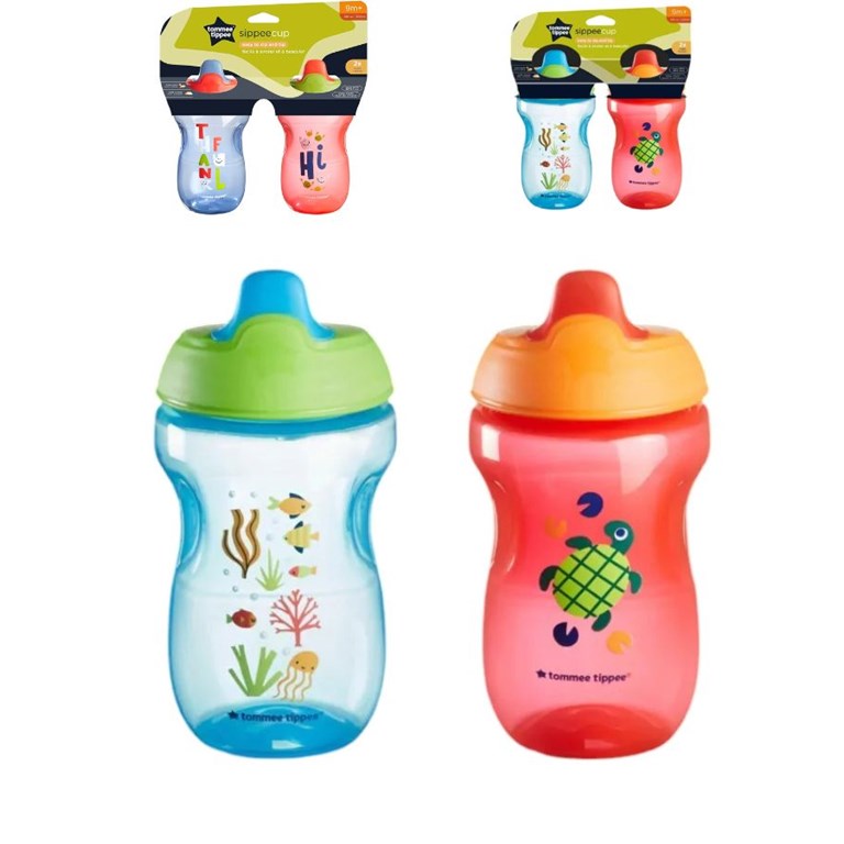 VASO 300 ML  SIPPEE X2 BLUE & RED THANKFUL. TOMMEE TIPPEE