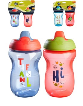 VASO 300 ML SIPPEE X2 BLUE & RED THANKFUL. TOMMEE TIPPEE