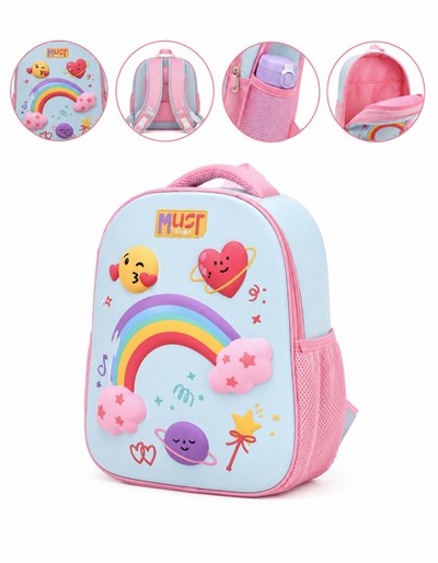 MOCHILA 26X10X32 1 BOLSILLO  3D EVA RAINBOW. PRIORI