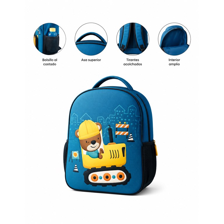 MOCHILA 26X10X32 1 BOLSILLO  3D EVA CONSTRUCCIÓN. PRIORI