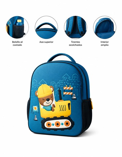 MOCHILA 26X10X32 1 BOLSILLO  3D EVA CONSTRUCCIÓN. PRIORI