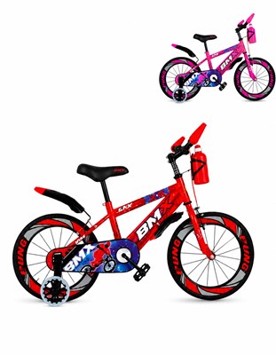 Bicicleta rodado 20 con rueditas. Colores: Roja o Rosa. Priori