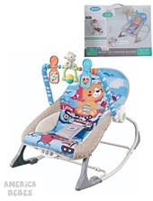 SILLA MECEDORA LEON CON BARRA DE JUGUETES - MUSICA Y VIBRACION  - 3 POSICIONES PRIORI